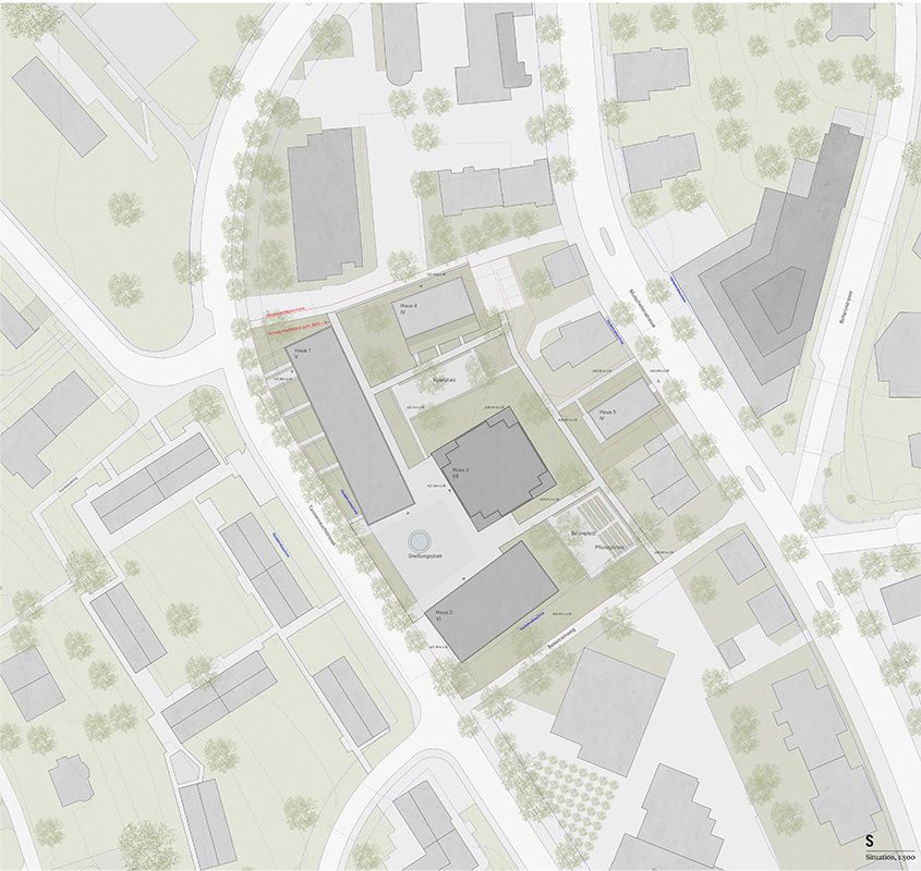 1. Rang: «Zelena», von EM2N Architekten mit Balliana Schubert Landschaftsarchitekten, Situation.