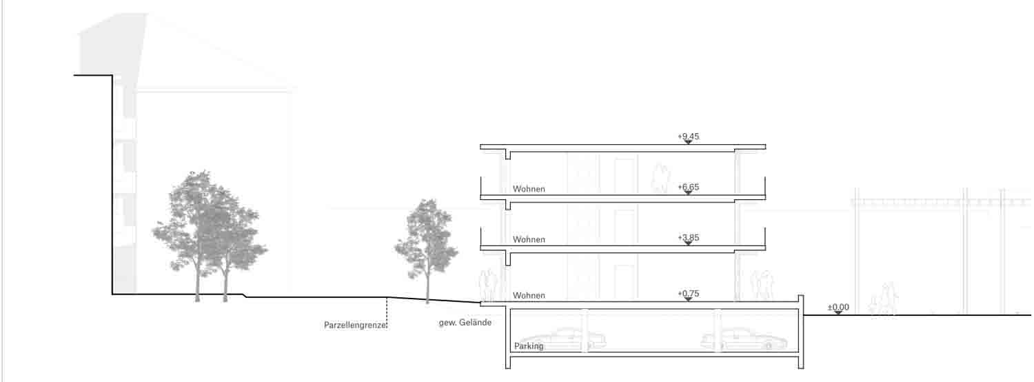 «Raumschicht» von SSA Architekten, Querschnitt.
