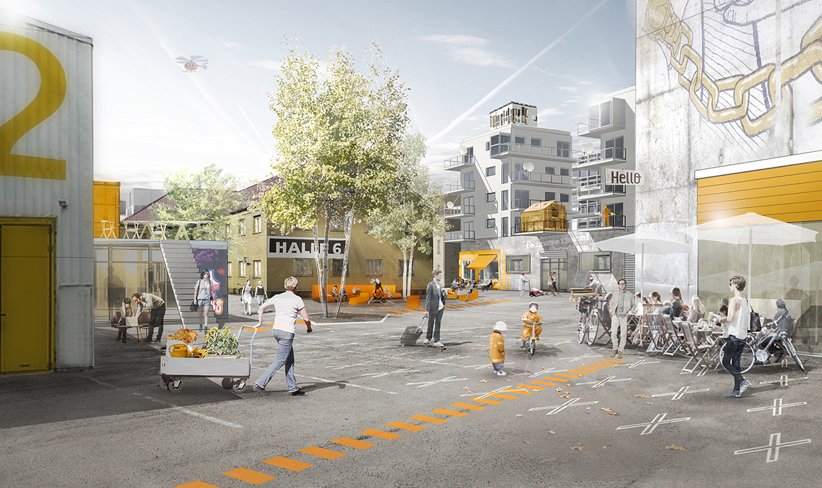 teleinternetcafé, Berlin (Kreativquartier München): ein Partizipationsprojekt, das die vorhandenen Strukturen als Ausgangspunkt nimmt. Die Planung definiert keinen Endzustand.