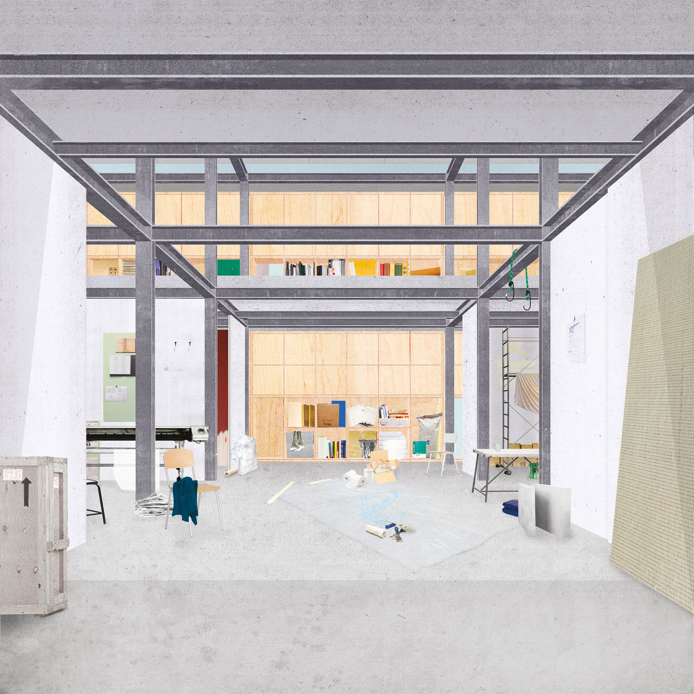 Communal Villa : vue de l’espace multi-usage.