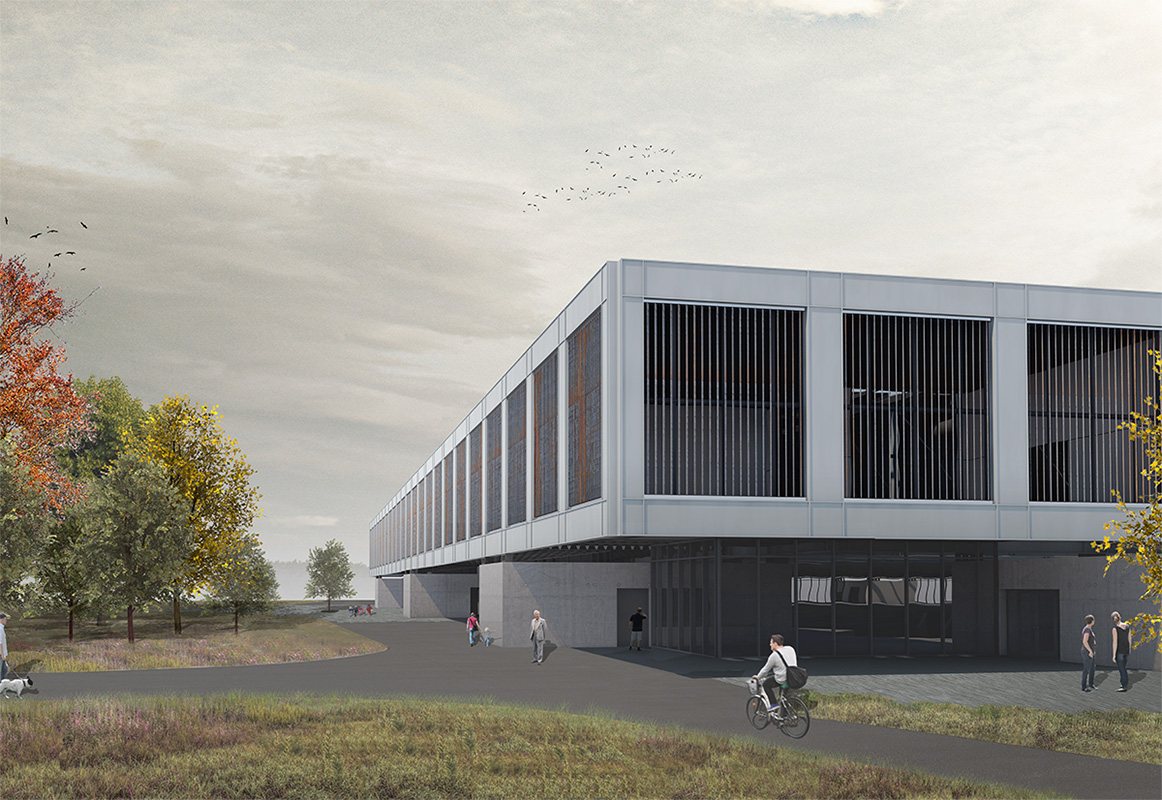 2. Preis: «ParcLab», Langenthal von Fritz Toni Bauer: Aussenansicht.