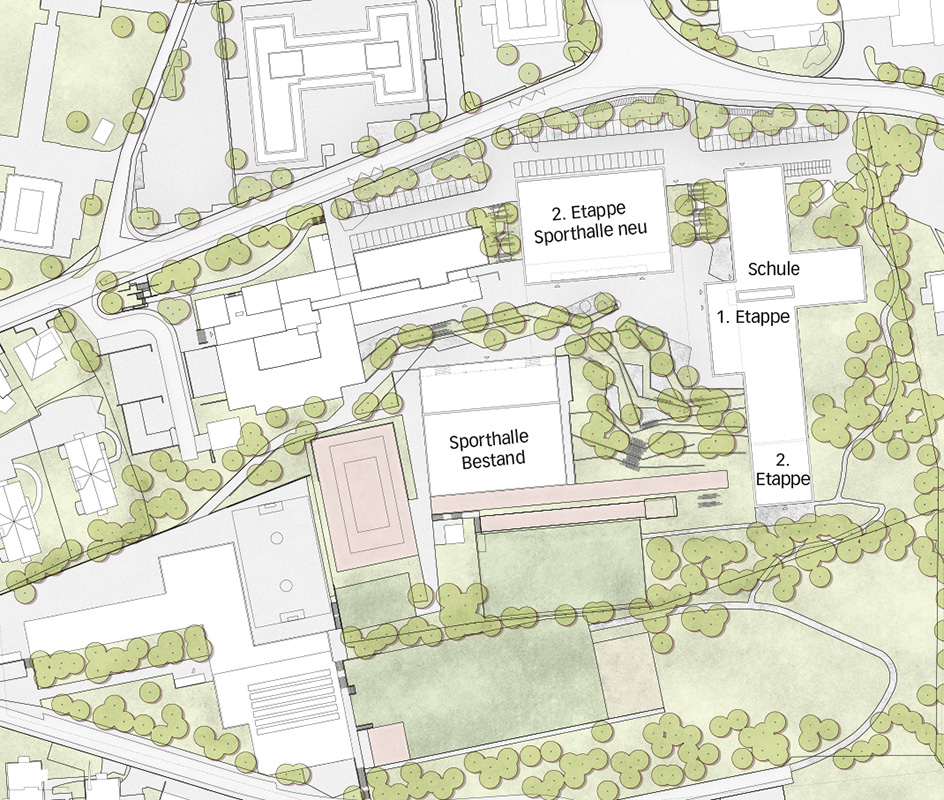 Situation der 1. und 2. Bauetappe «Clipper»