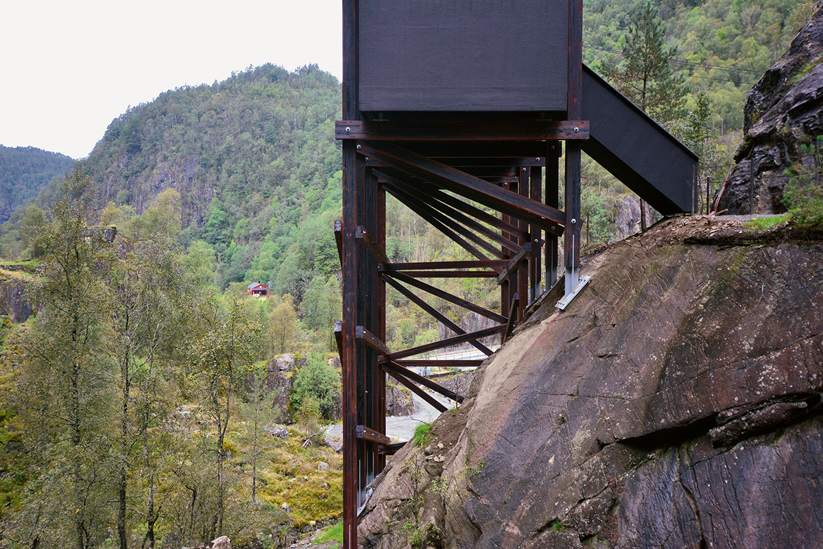 Die Grubengalerie mit ihrer Gerüststruktur