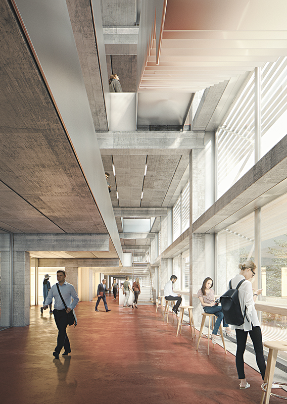 3. Rang «Economarium®», Innenperspektive Hallen.