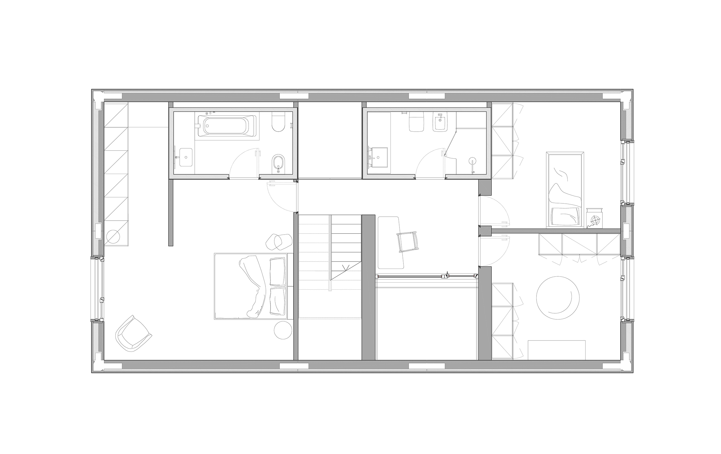 Casa Uno, plan du premier étage