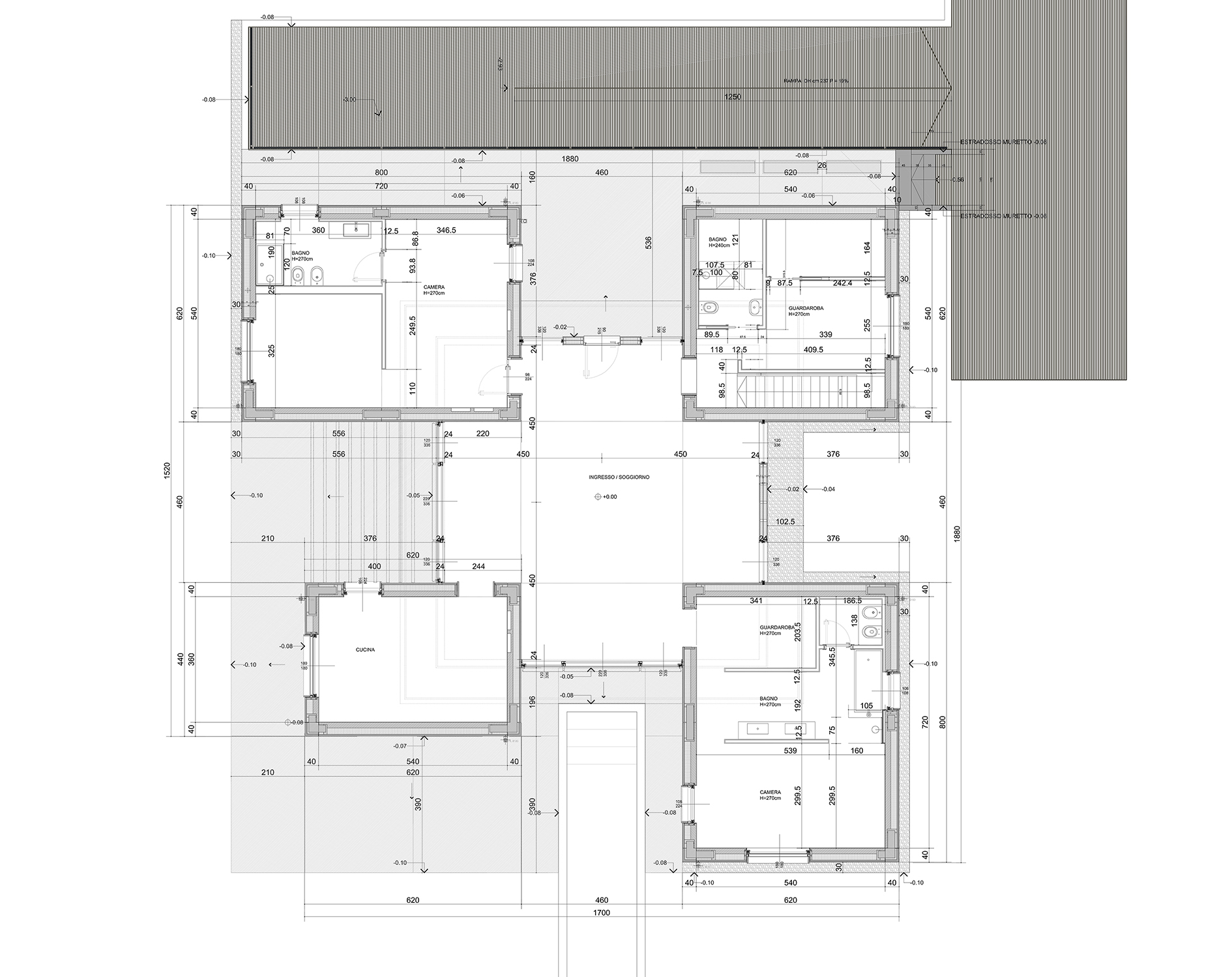 Casa Patio, plan du rez-de-chaussée