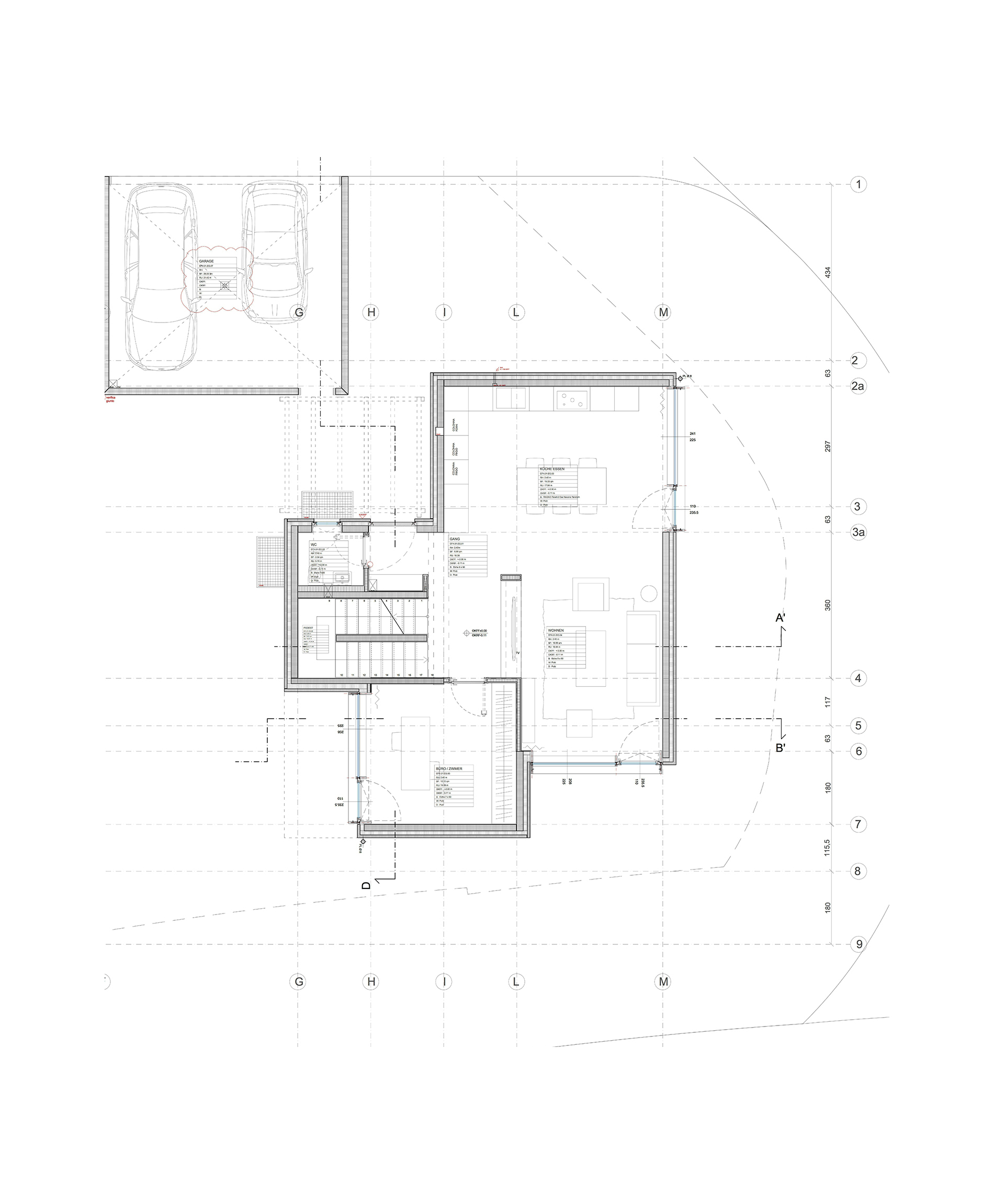 Maison à Uznach, plan du rez-de-chaussée