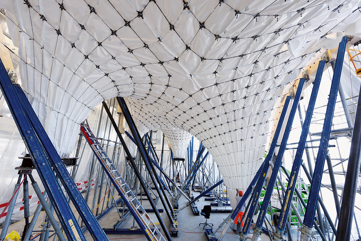 Schalungskonstruktion; Ansicht von unten.