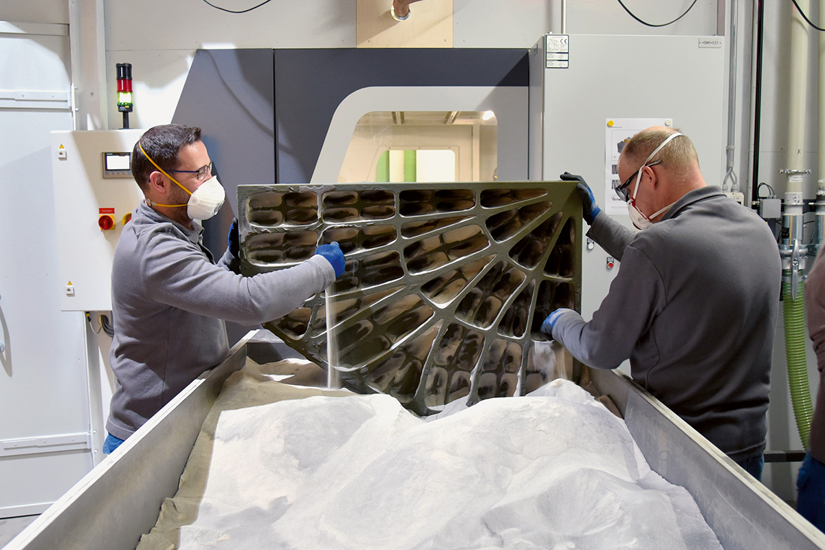 Neuartige Herstellungsmethoden für die Betonrippendecken des HiLo, wie etwa 3-D-gedruckte Schalungselemente, werden derzeit untersucht.