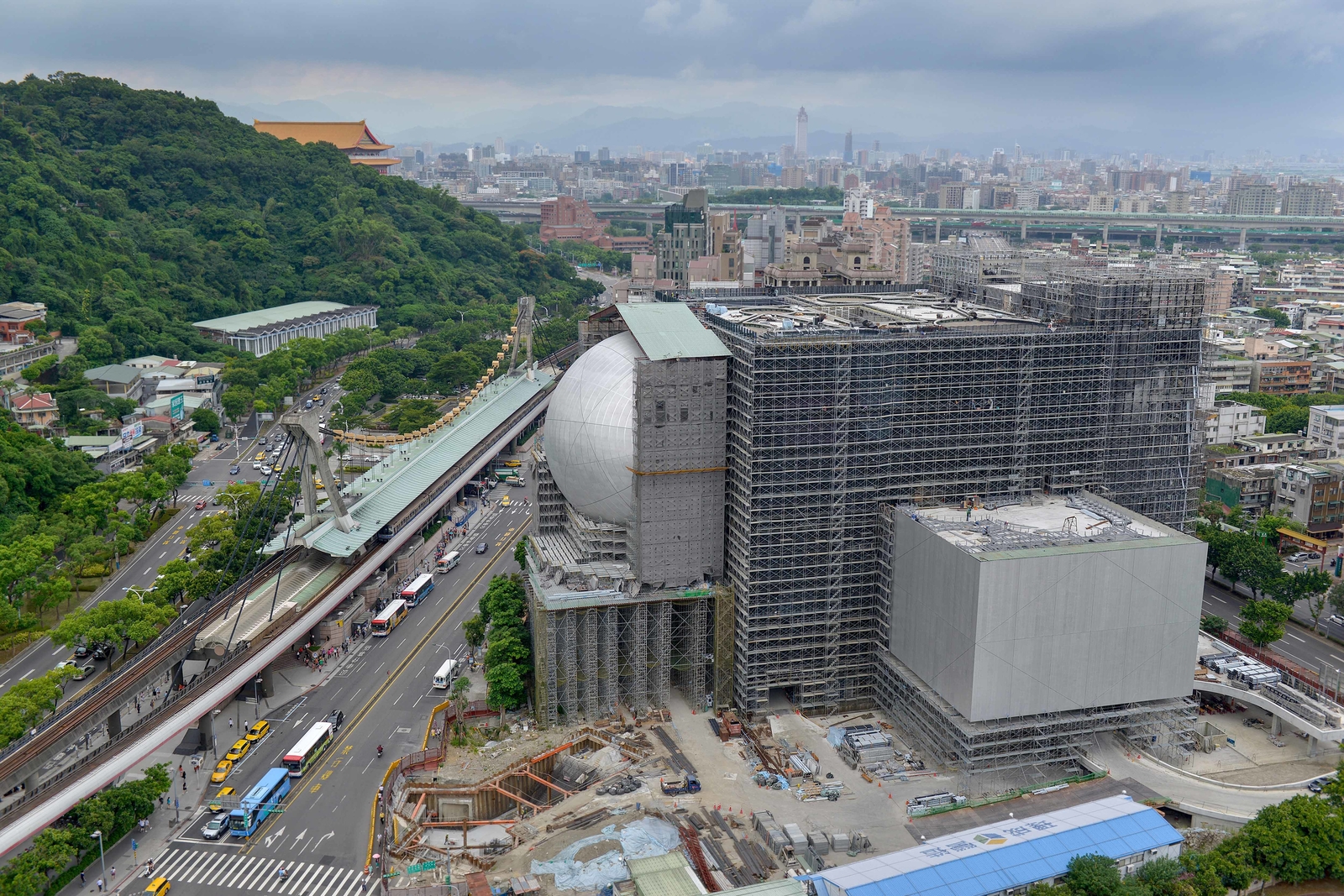 Vue aérienne depuis le sud-ouest