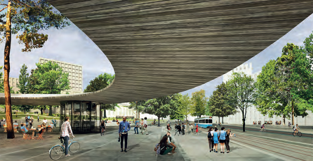 Siegerprojekt, Gloriapark / Rämiplatz / Gloriastrasse / Wässerwies».