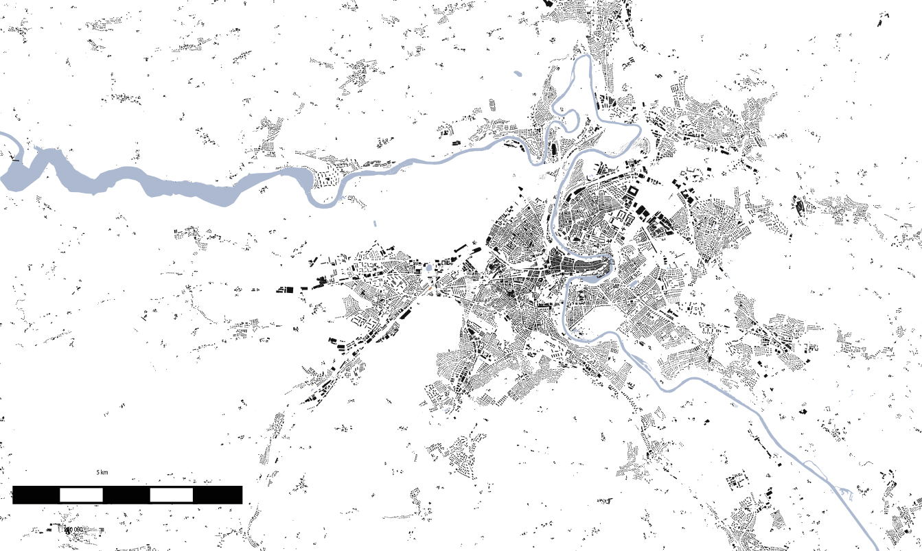 Der Europaplatz liegt am westlichen Rand der Kernstadt.