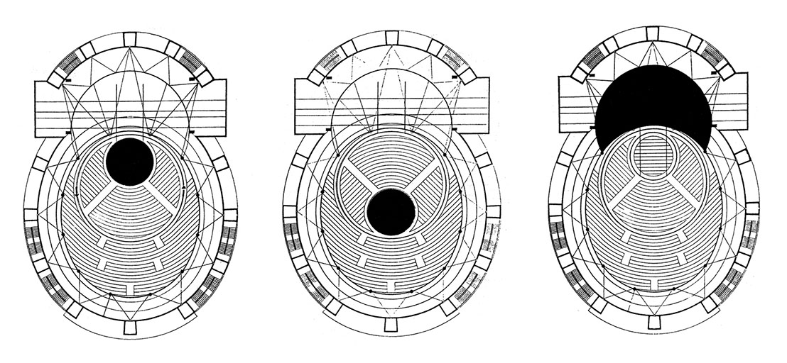 Walter Gropius, Progetto per il Total Theater per Erwin Piscator, Berlino 1927.