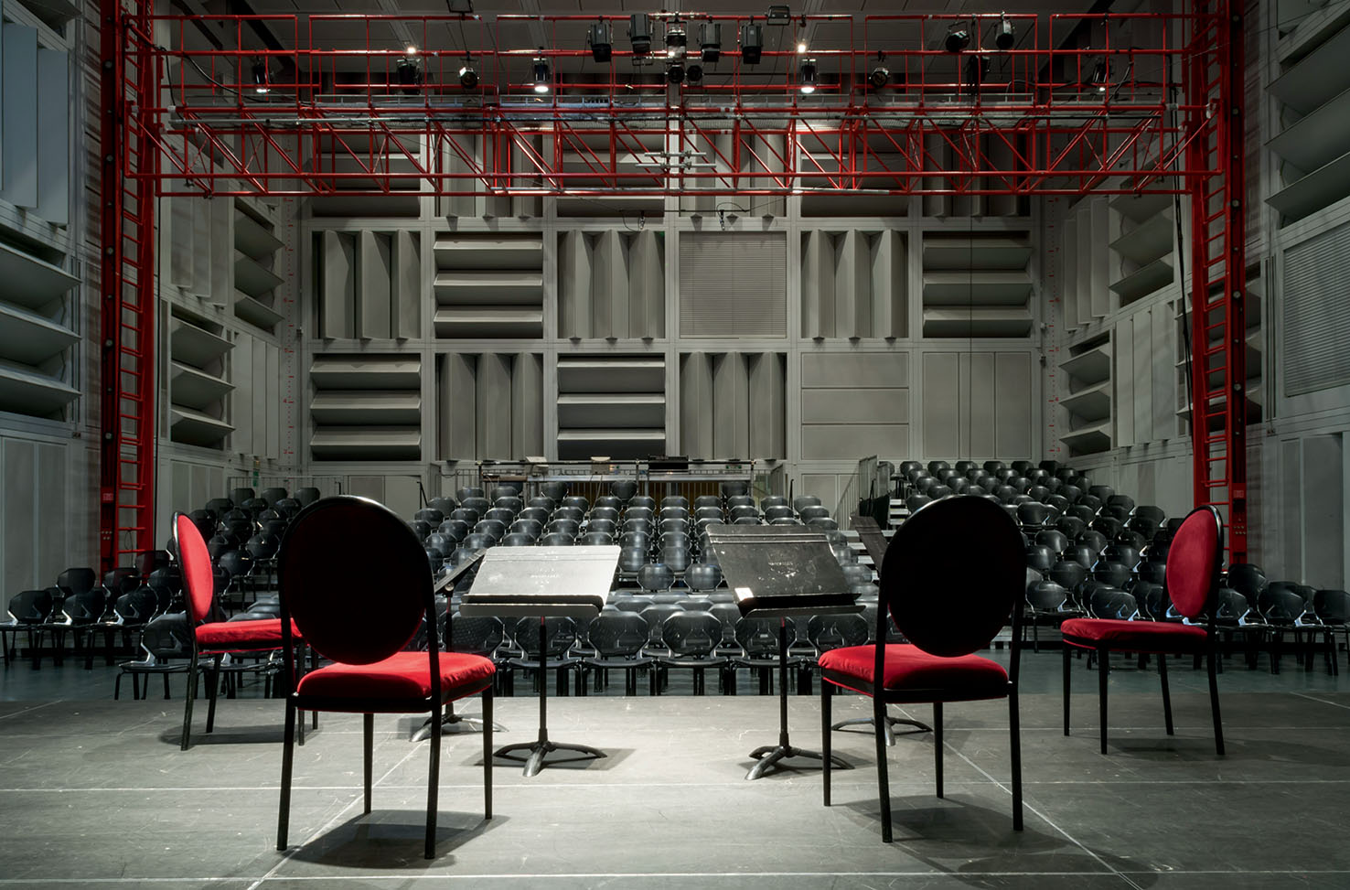 Renzo Piano e Richard Rogers, IRCAM, Sala ad acustica variabile Espro (Espace de projection), Parigi 1977.