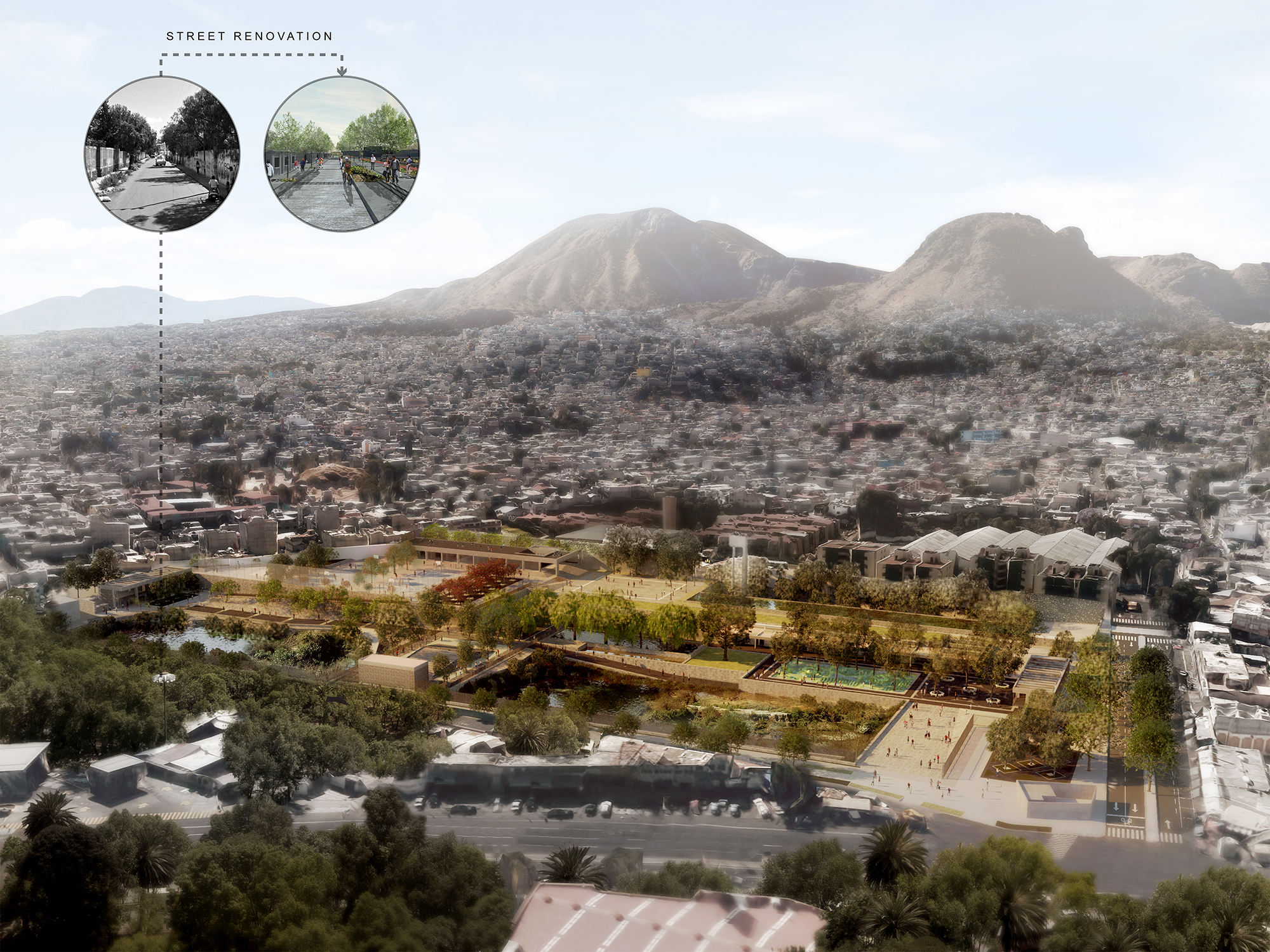 UNAM, Coordinazione generale Manuel Perló Cohen e Loreta Castro Reguera. Progetto concettuale Taller Capital La Quebradora, Iztapalapa, Ciudad de México 2013-2018