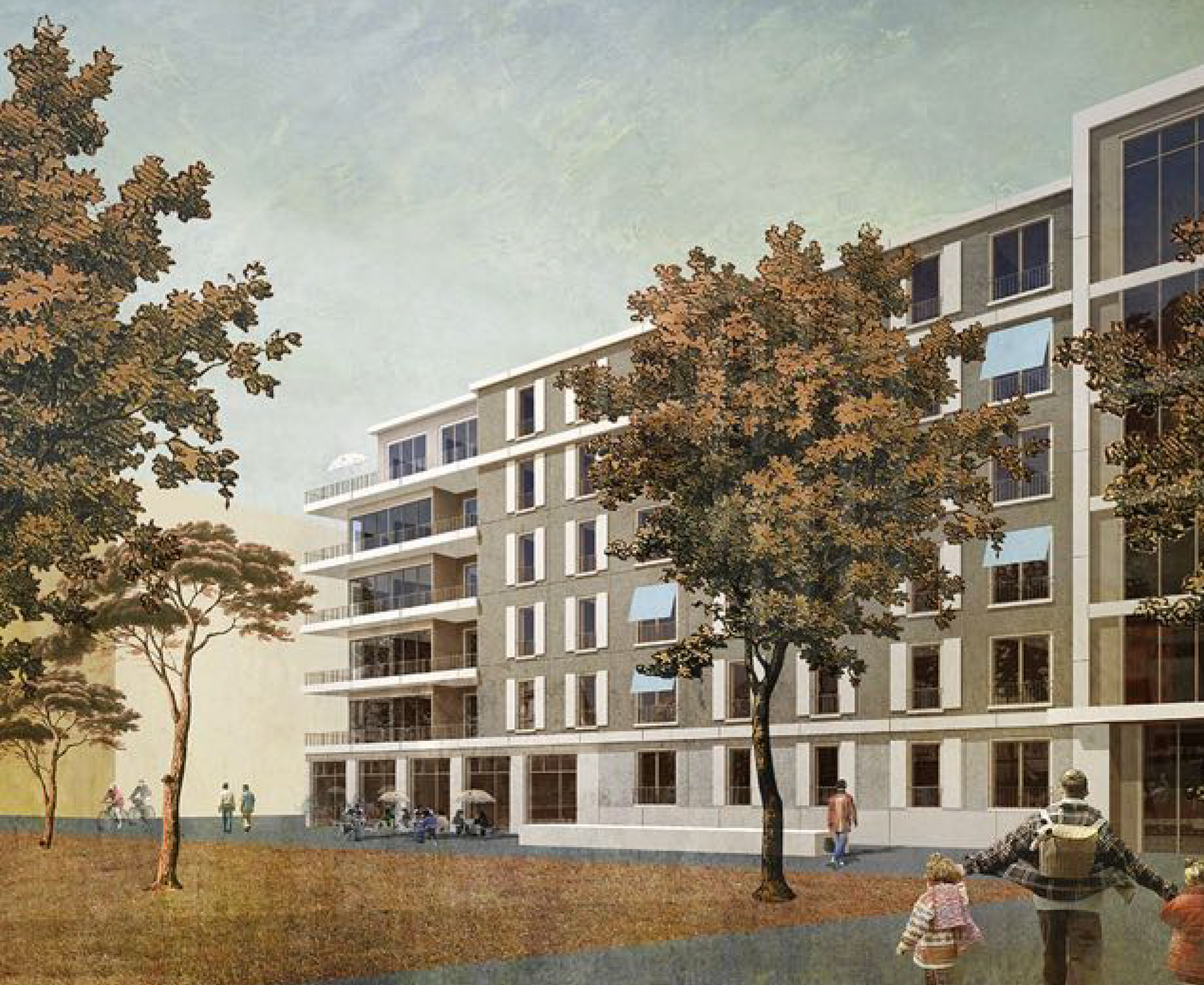 Lot 1 - Perspective du projet En Coulisse de Dreier Frenzel Architecture + Communication