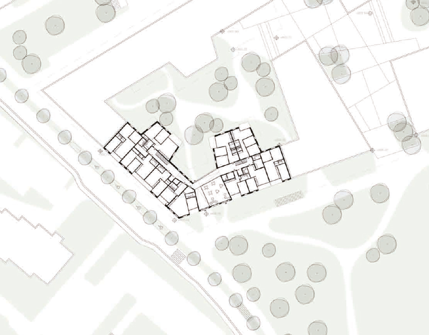 Lot 2 - Plan de situation du projet OAK PARK de L-architectes