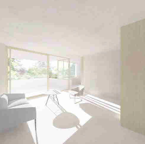 Lot 2 - Perspective intérieuredu projet PARK VIEW de farra zoumboulakis &amp; associés