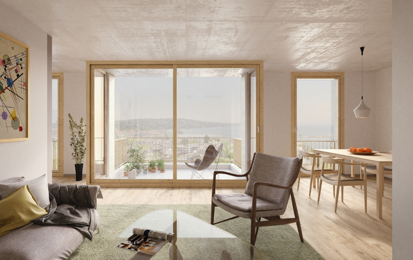 Lot 3 - Perspective intérieure du projet OSMOSE de dl-c,designlab-construction