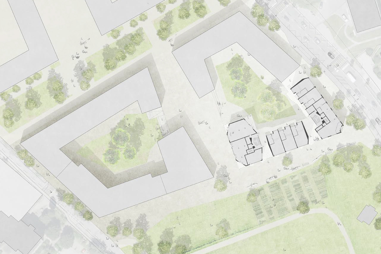 Lot 3 - Plan de situation du projet NOSTRADAMUS de LOCALARCHITECTURE
