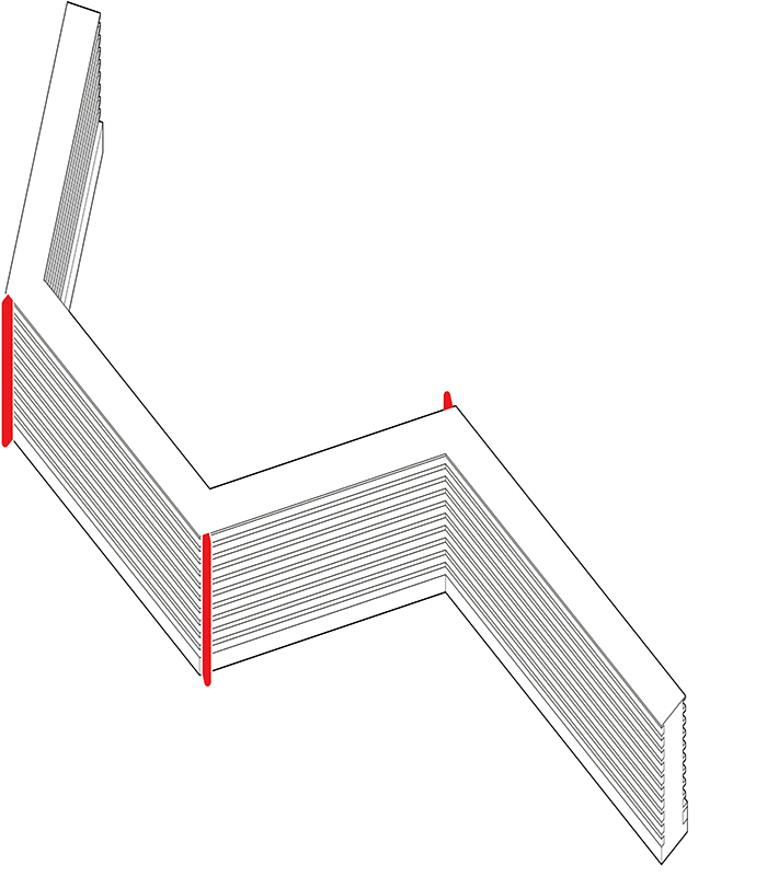 Neue Aufzugsschächte erleichtern die Erschliessung nach der Renovation.