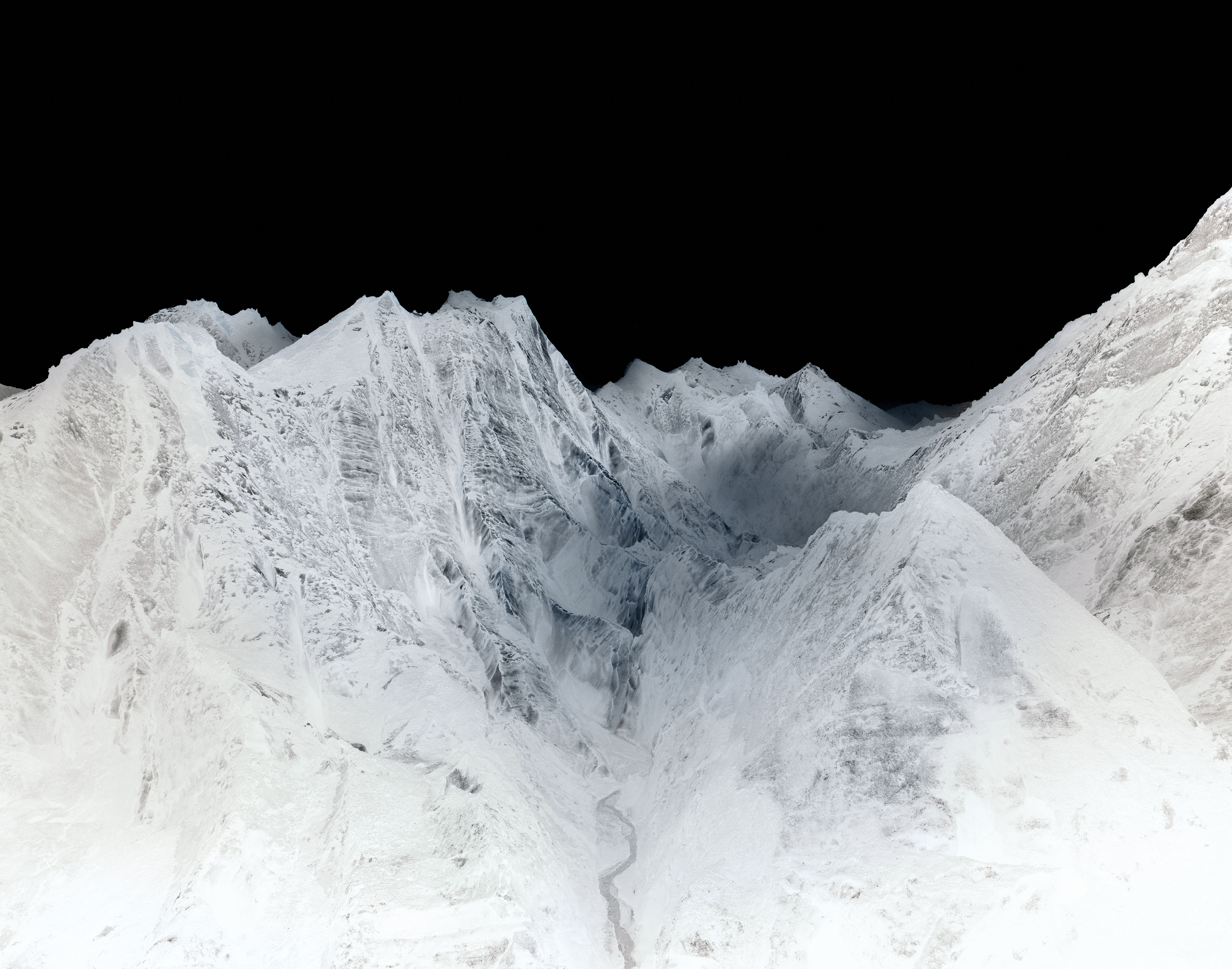 Argentière Glacier 01 de la série Continuous Topography, 2016. Impression type c, 205 120 cm