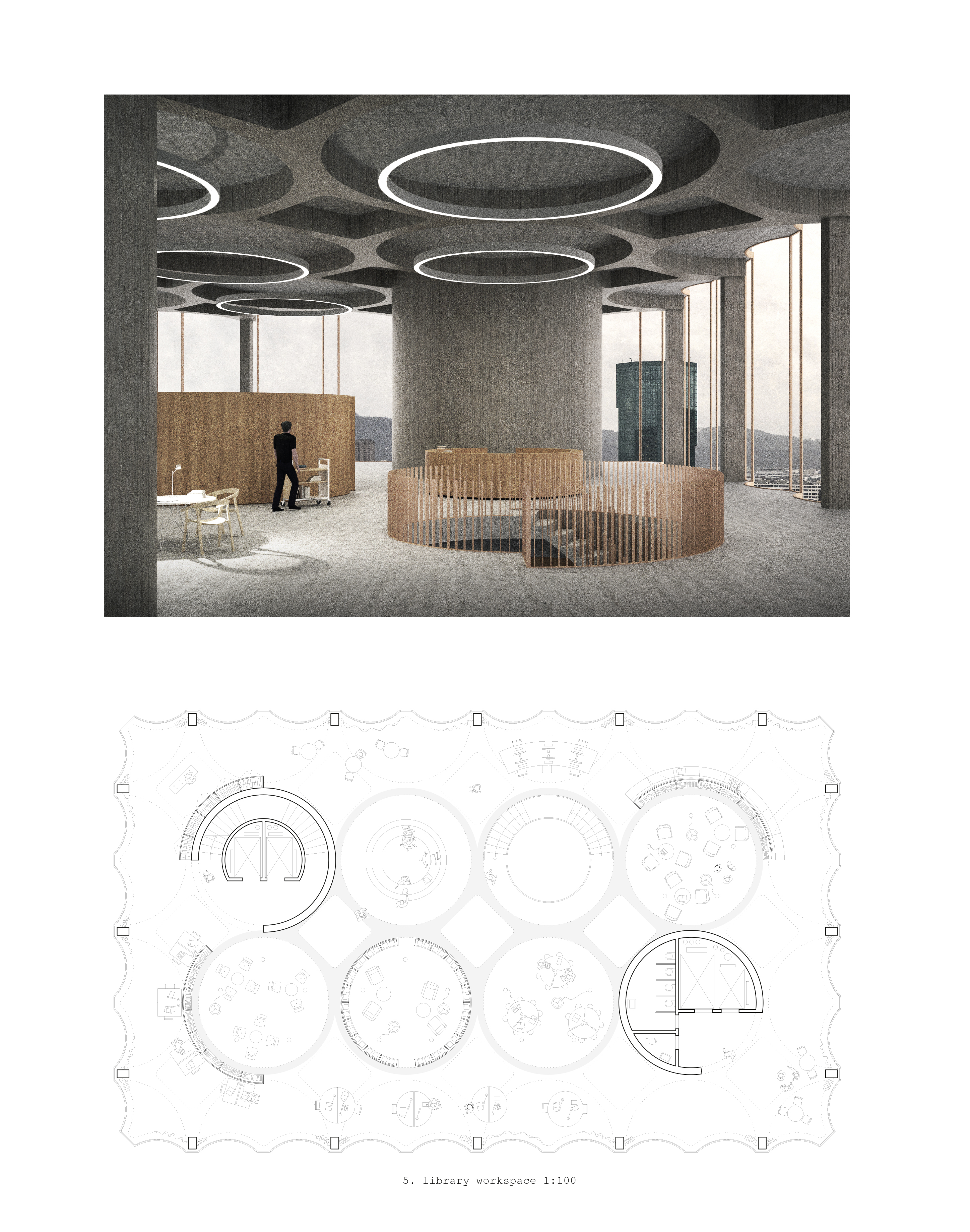 Arbeitsbereich der Bibliothek