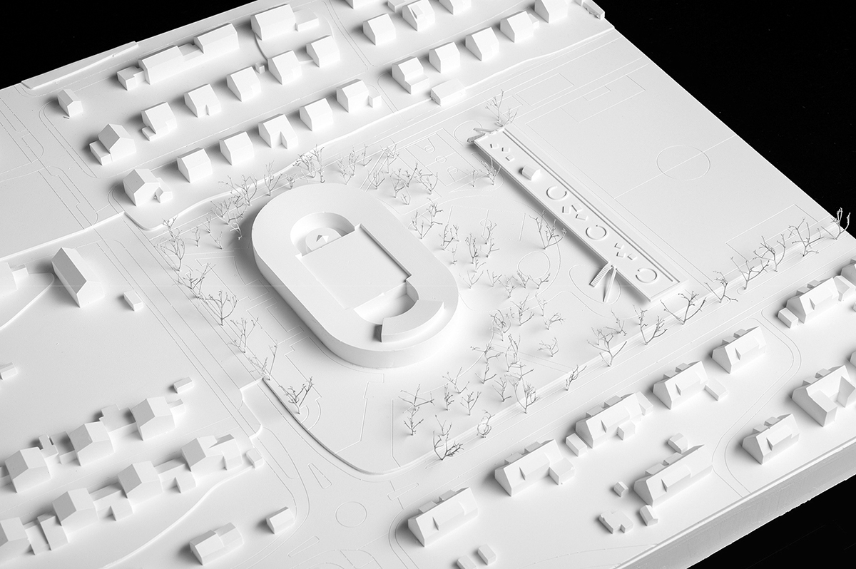 «Spielhaus», 2. Rang: Der Neubau schliesst das Grundstück ostseitig als Riegel ab, das Flachdach ist Spielplatz. Runter geht es (auch) per Rutsche.