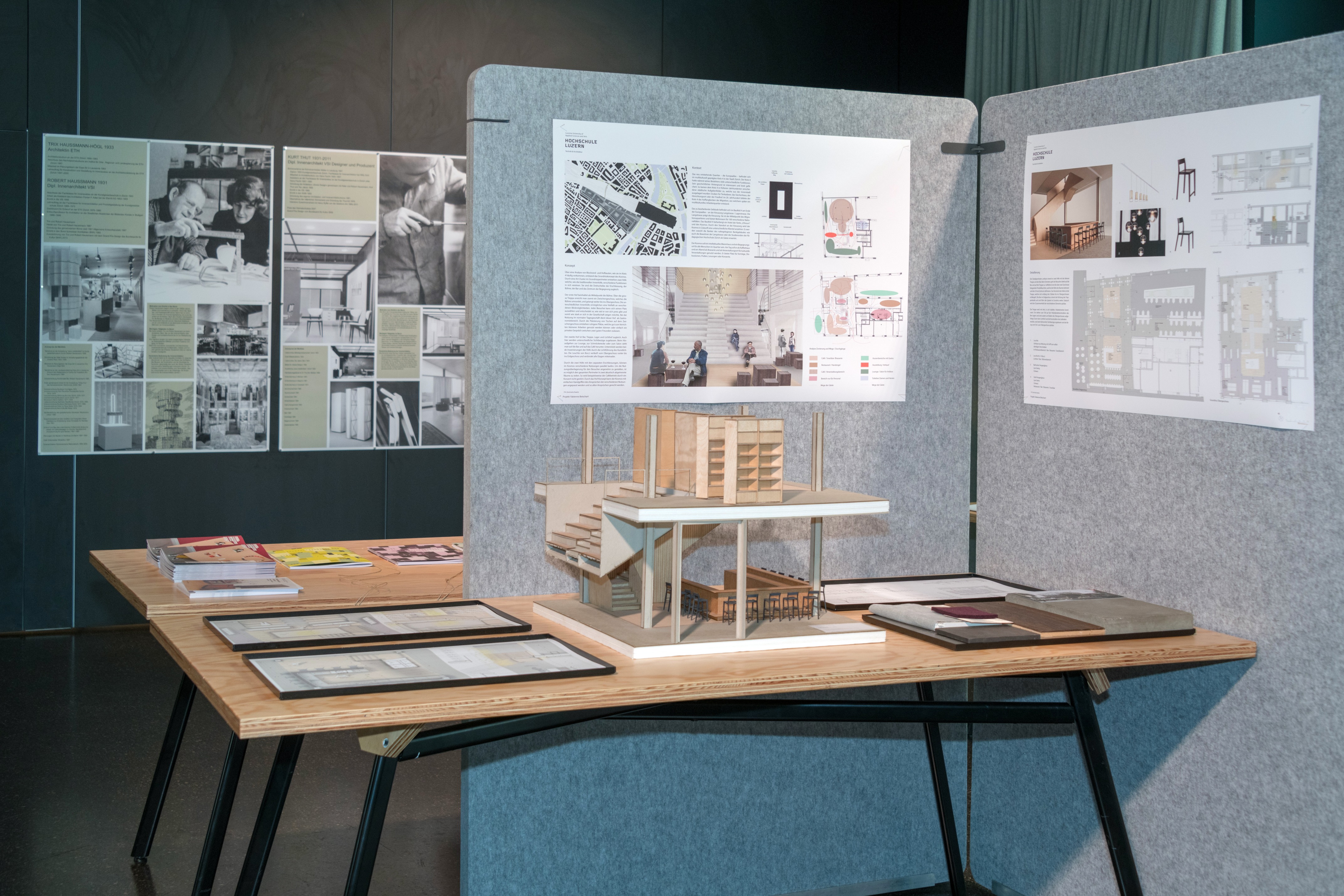 Studierende der vier Schweizer Institute für Innenarchitektur zeigten eigene Projekte.