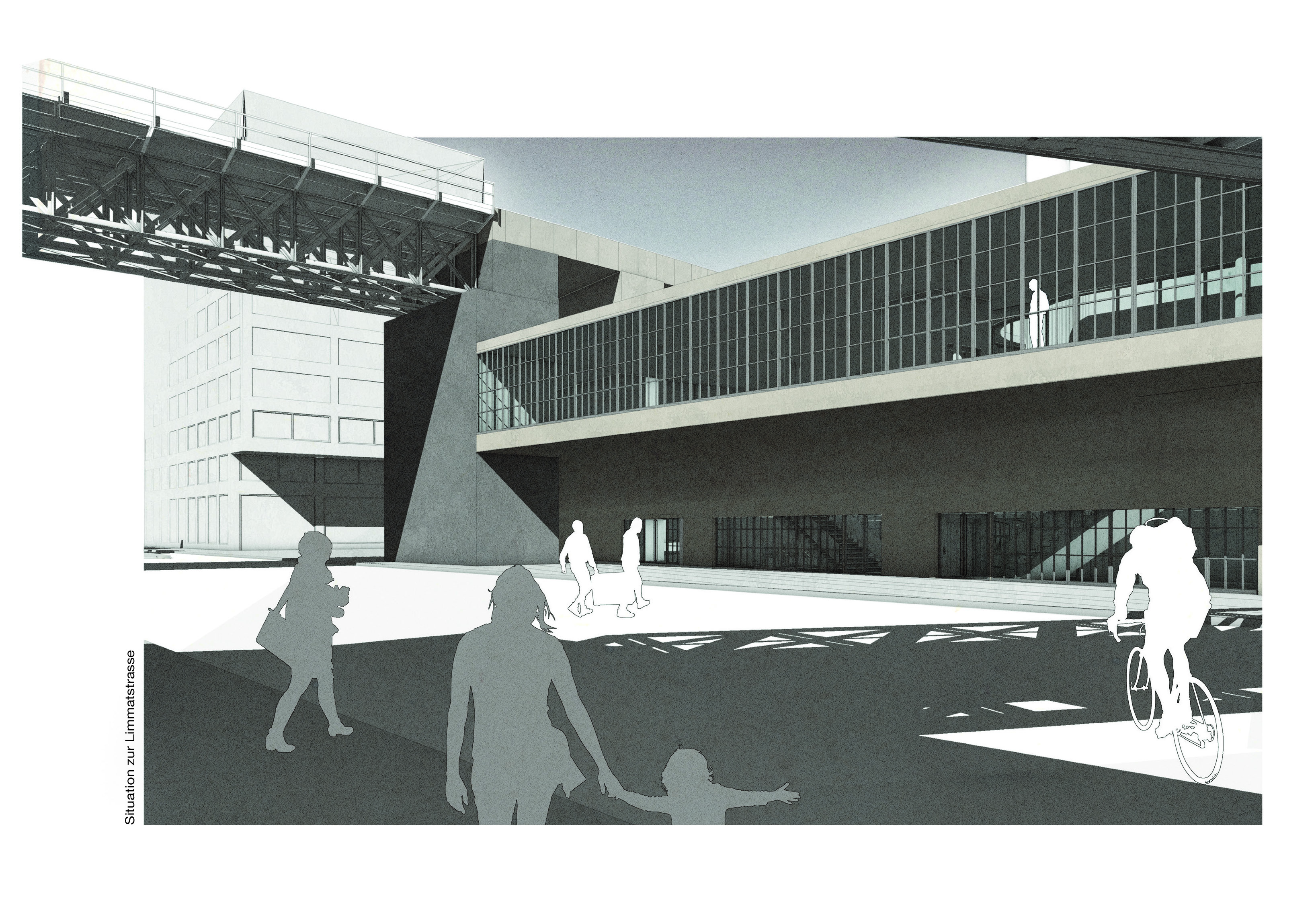 Perspective depuis la Limmatstrasse