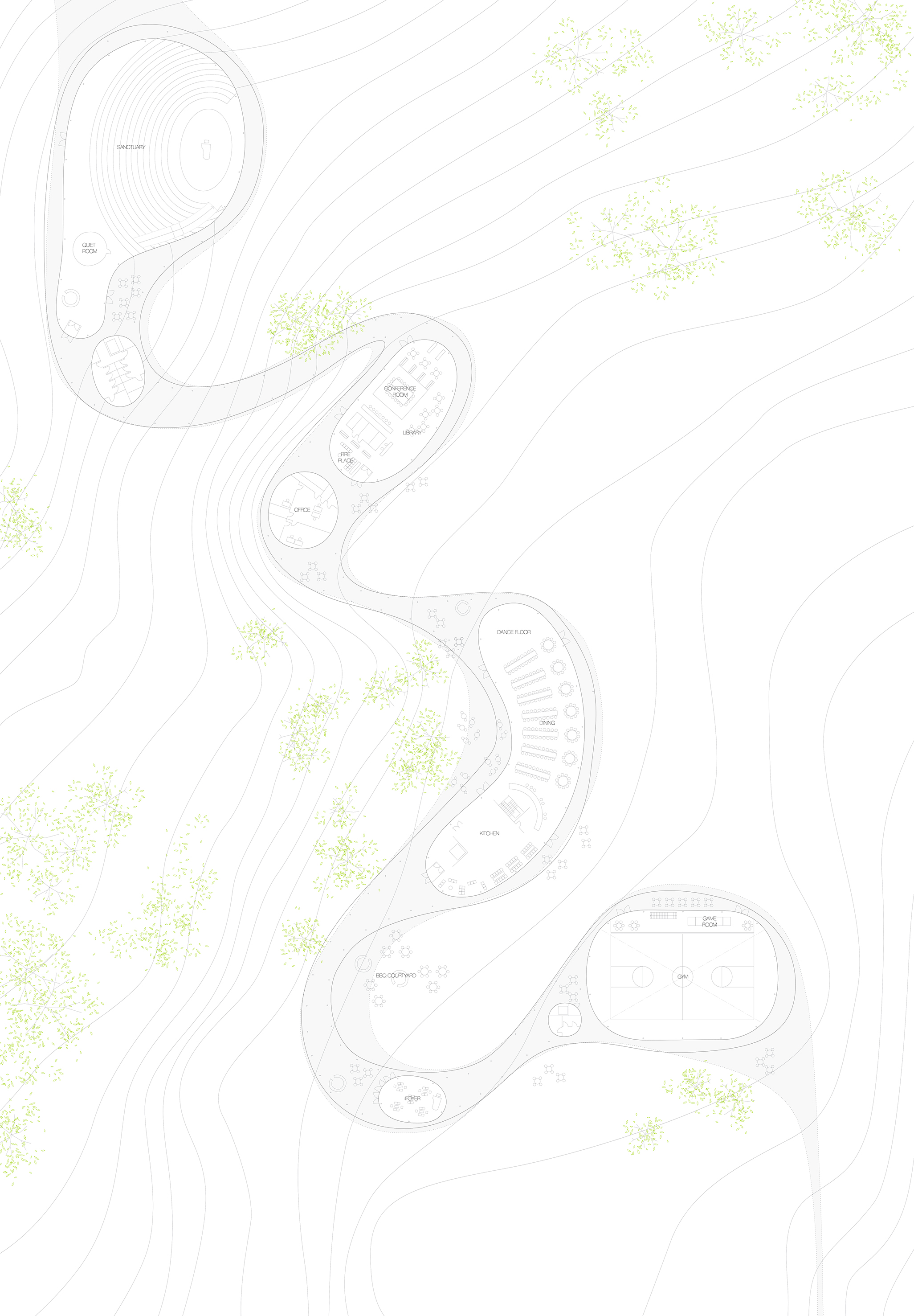 SANAA, project pour Grace Farms, New Canaan 2012 © SANAA