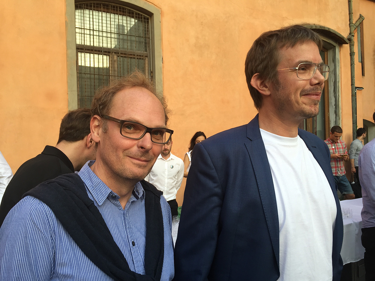 Tibor Joanelly, Redaktor bei Werk, Bauen und Wohnen, und Caspar Schärer, Generalsekretär des BSA.