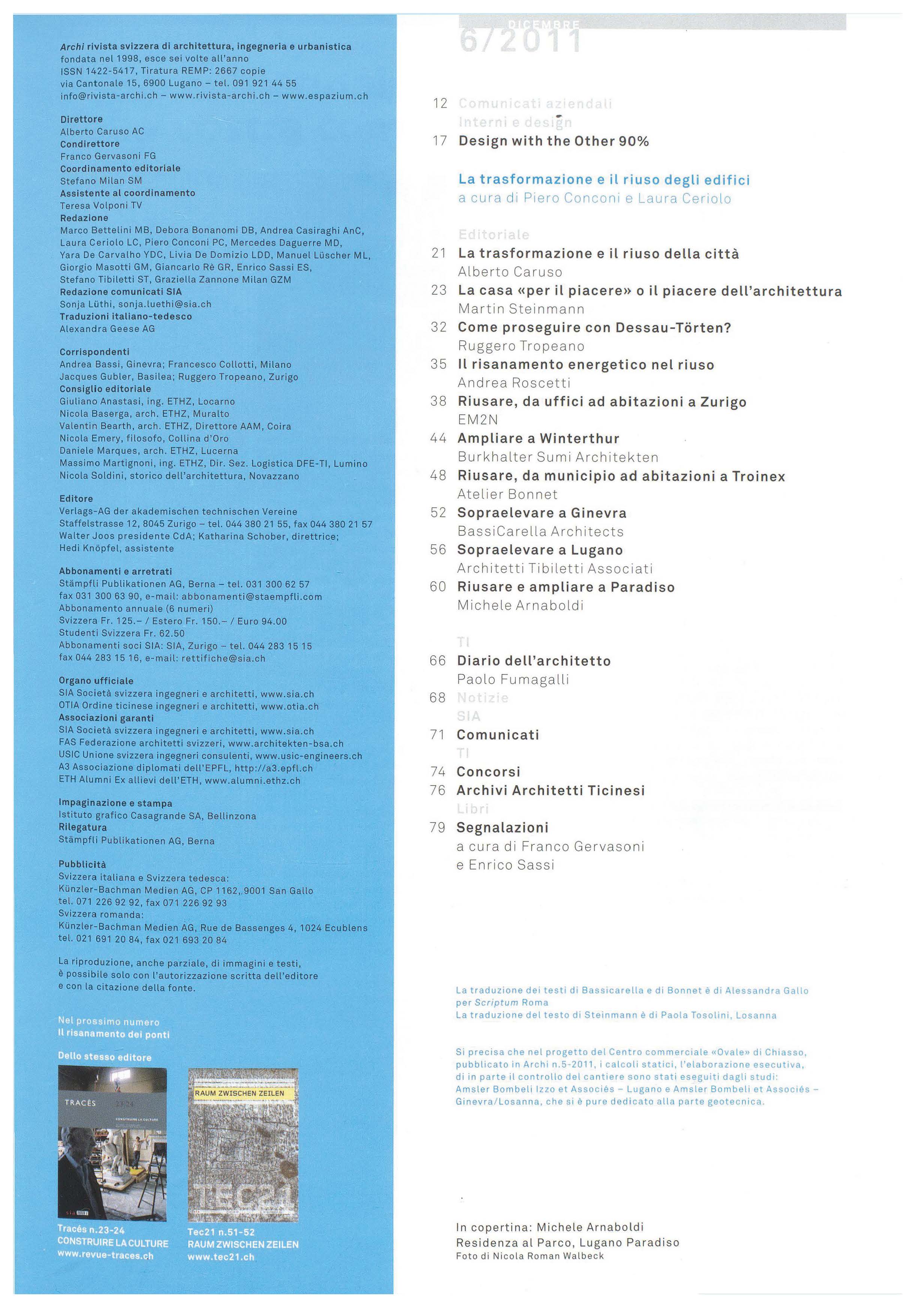 Indice Archi 6/2011