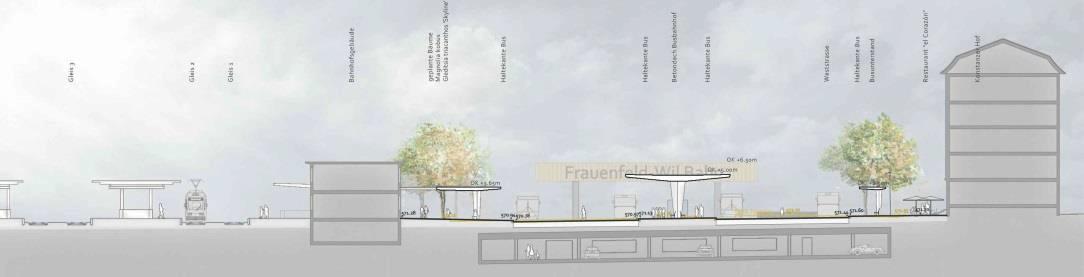 1. Rang, 1. Preis: «Amici» von Hager Partner, Cometti Truffer Architekten und Basler &amp; Hofmann; Schnitt.