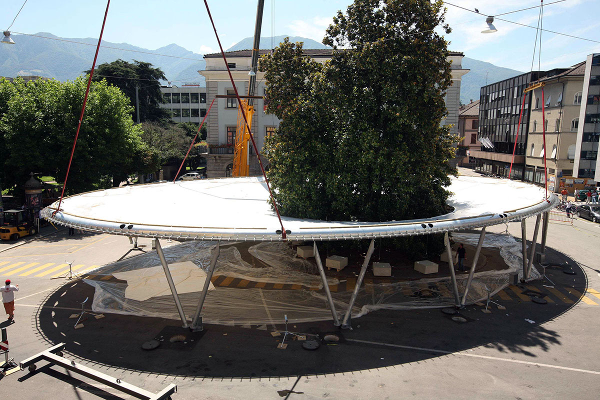 Michele Arnaboldi Architekten, Temporärer Pavillon «Magnolia», Largo Zorzi, 2008.