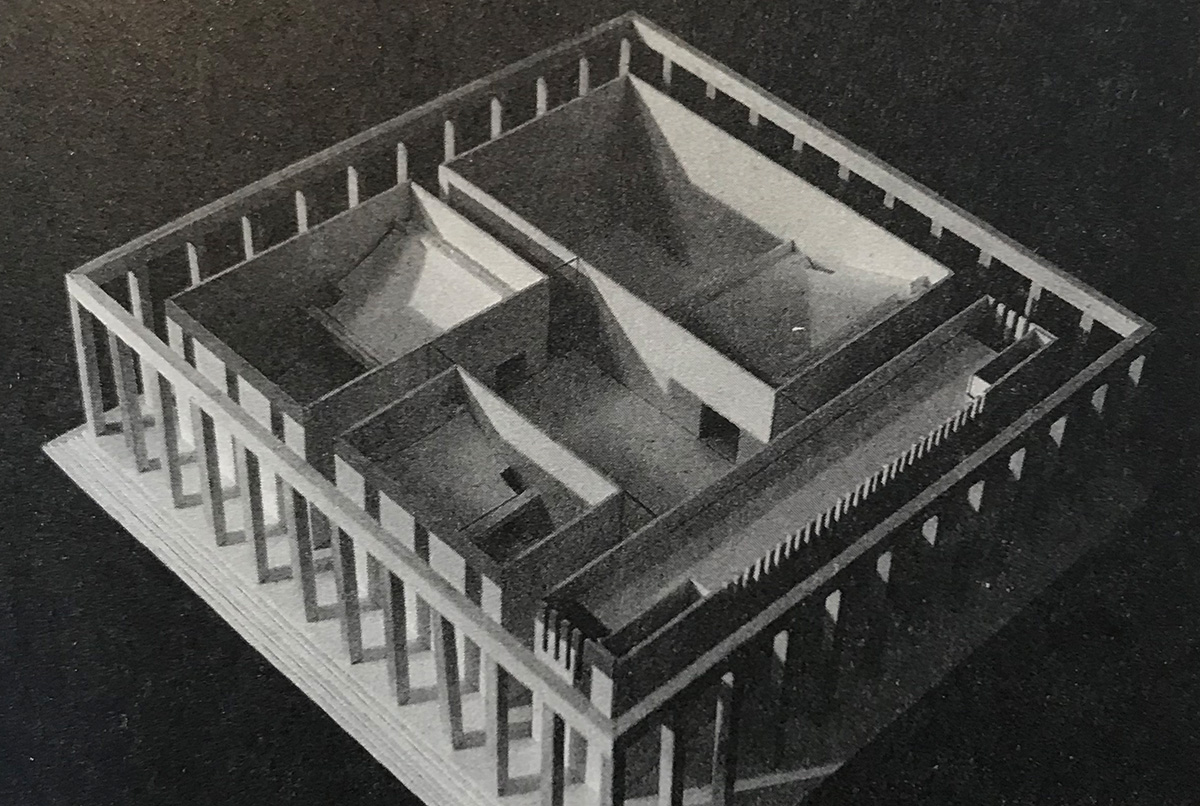 Dominique Gübler und Luis Villarpando (Studenten der EPF Lausanne): Projekt für eine dauerhafte Struktur für das Filmfestival von Locarno, 1996–97.