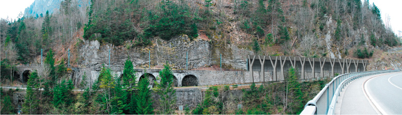 Galerie de la Tine : projet abandonné (photomontage)