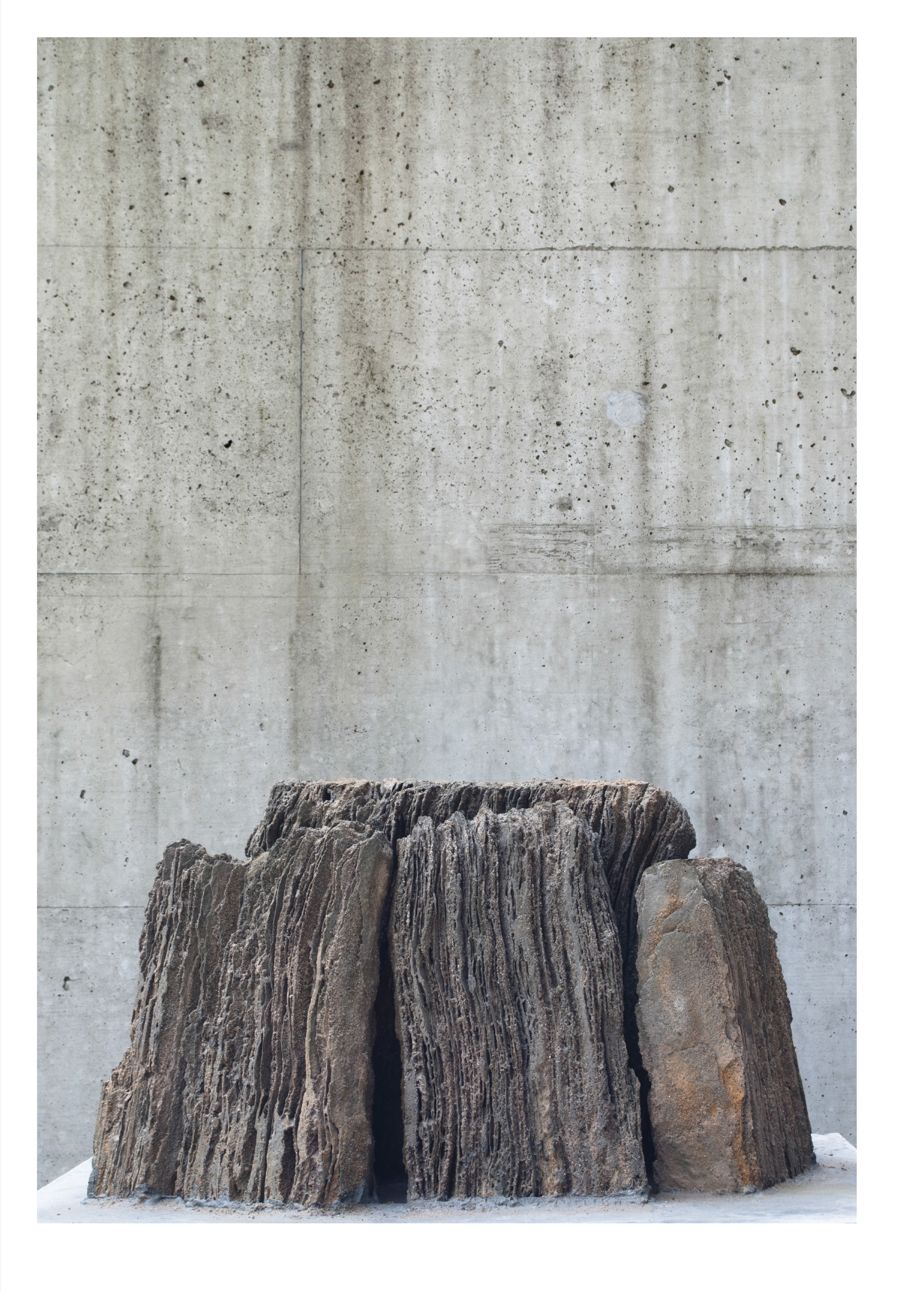 MATERIAL GESTURE - CHANGE, spring semester 2018 Angelique Kuenzle Stratification: cement sand water