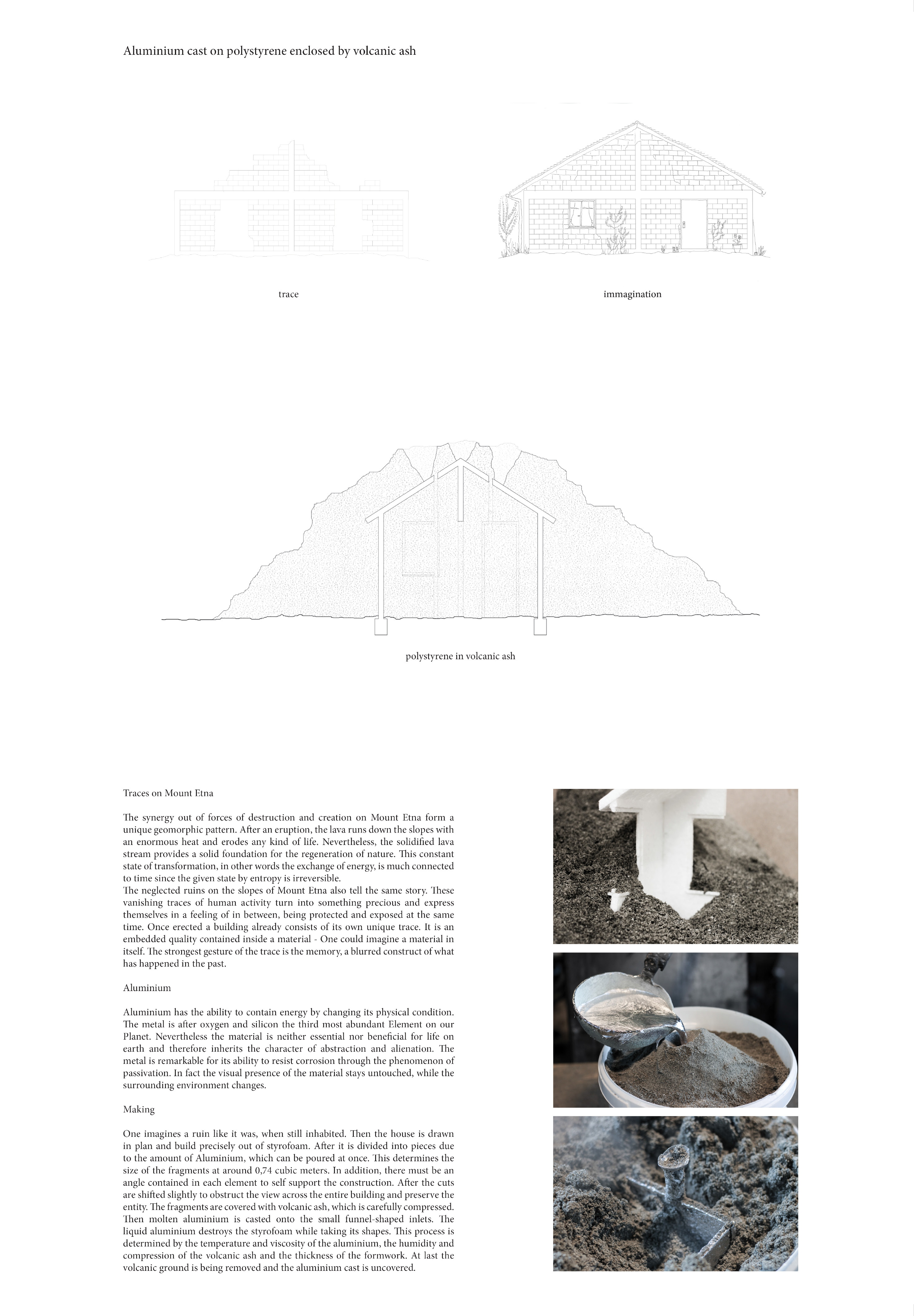 MATERIAL GESTURE - SITE, autumn semester 2017 Paul Felix Eckert sand casted aluminium