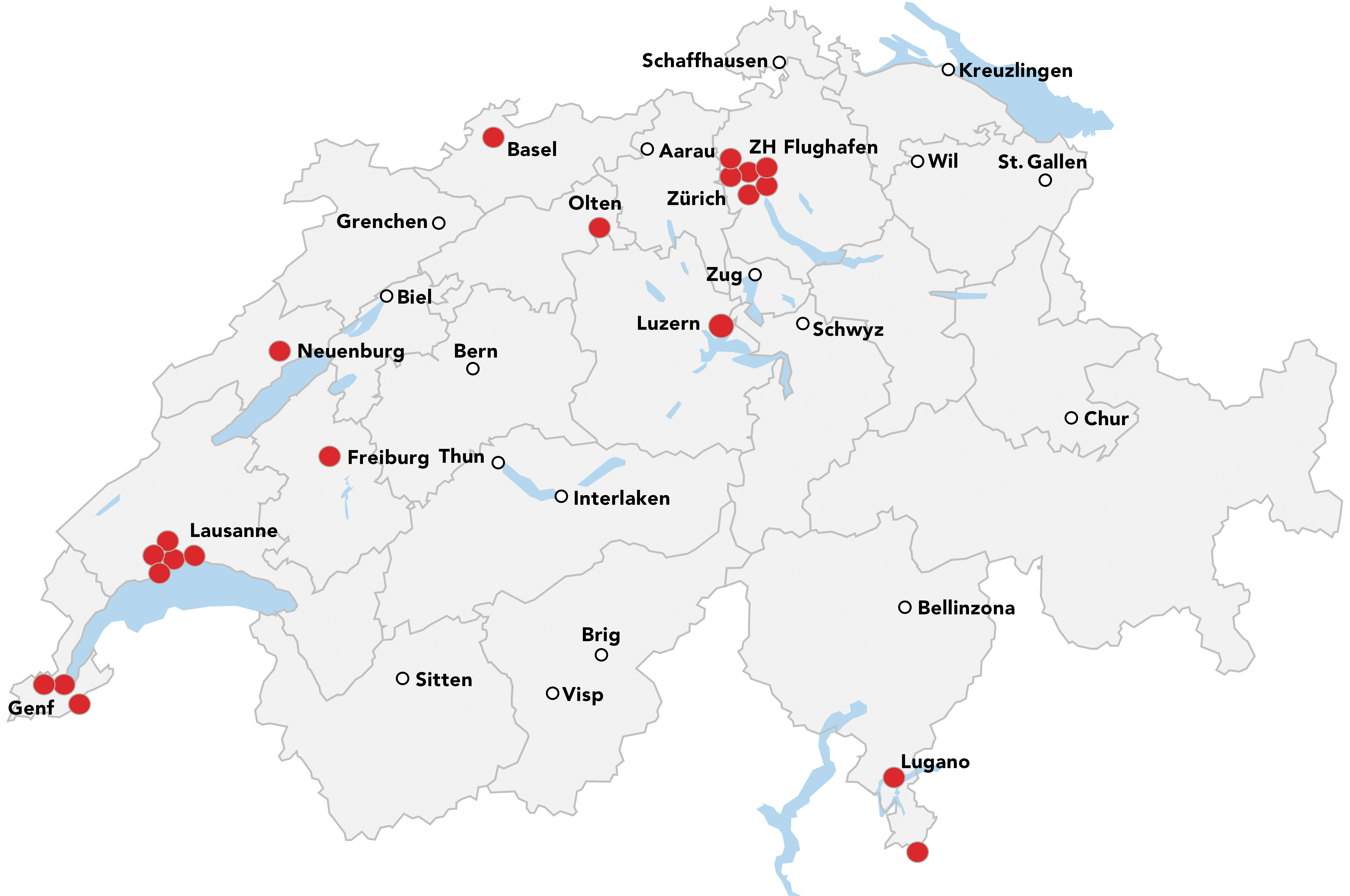 Le FFS stanno attualmente pianificando la trasformazione di diverse siti in tutta la Svizzera.