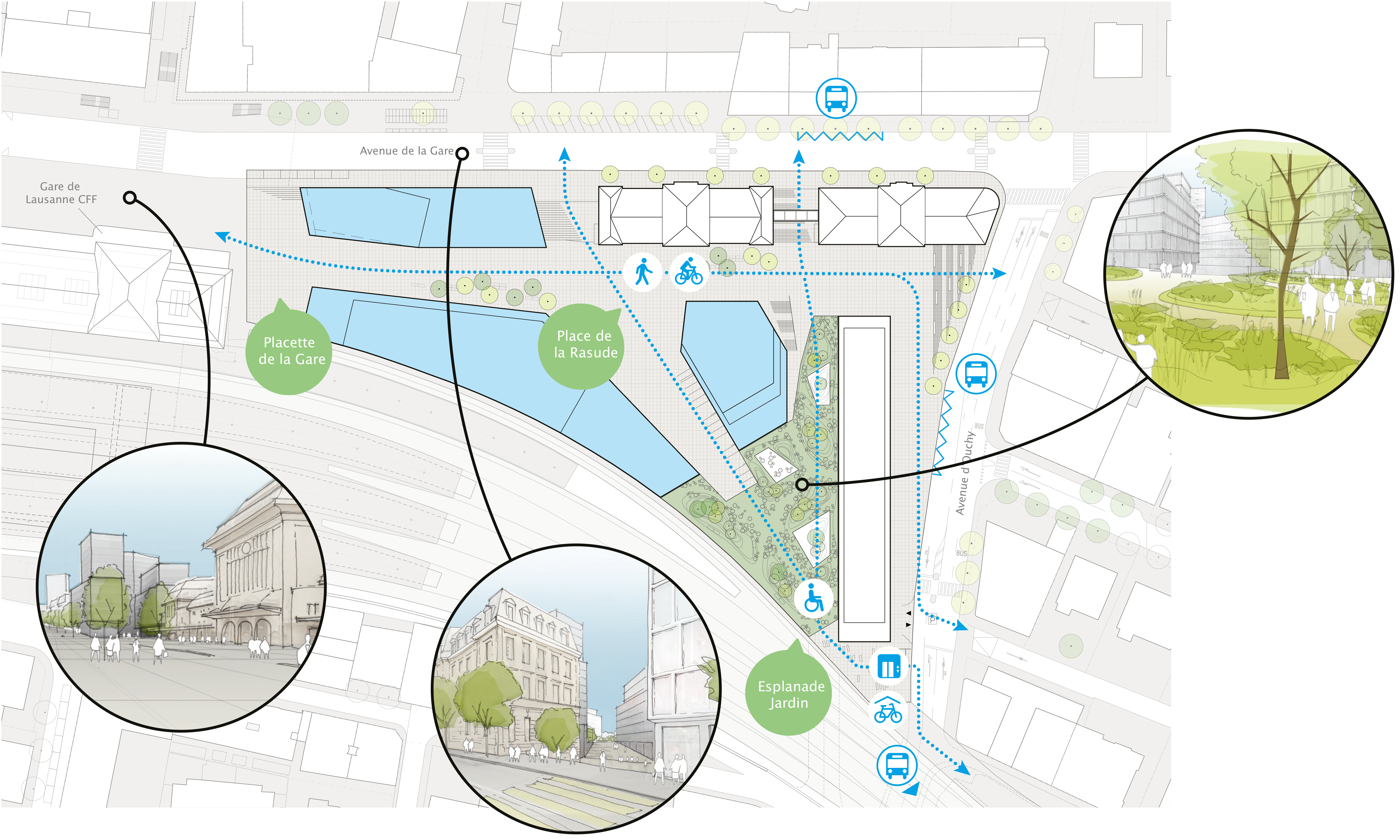 La permeabilità al traffico non motorizzato caratterizza l'area precedentemente non accessibile