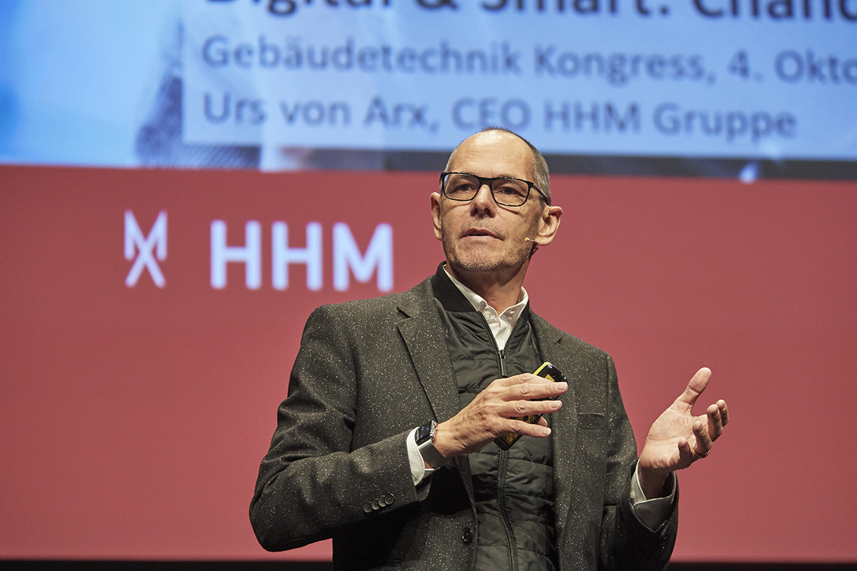 Urs von Arx, CEO HHM Gruppe; sein Referat trug den Titel: «Chancen und Risiken für Planer»