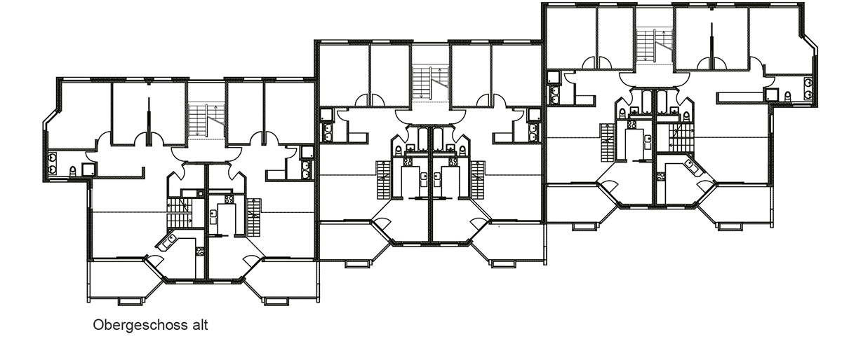 Pianta degli appartamenti ristrutturati.