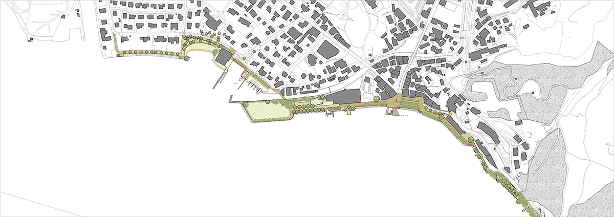 Siegervorschlag des Ideenwettbewerbs zur Neugestaltung des gesamten Seeuferbereichs von Brunnen. Die Gemeinde hat bisher erst den zentralen Abschnitt aufgewertet.