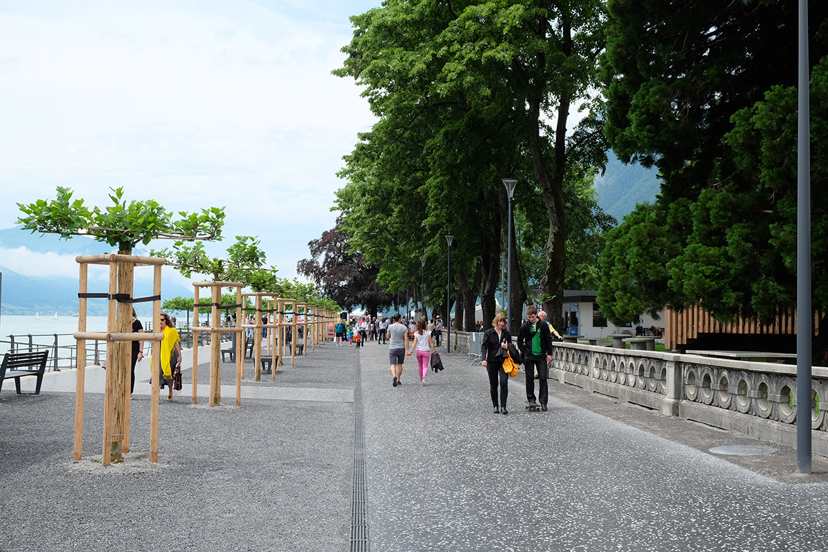 Blick auf den neu gestalteten Waldstätterquai.