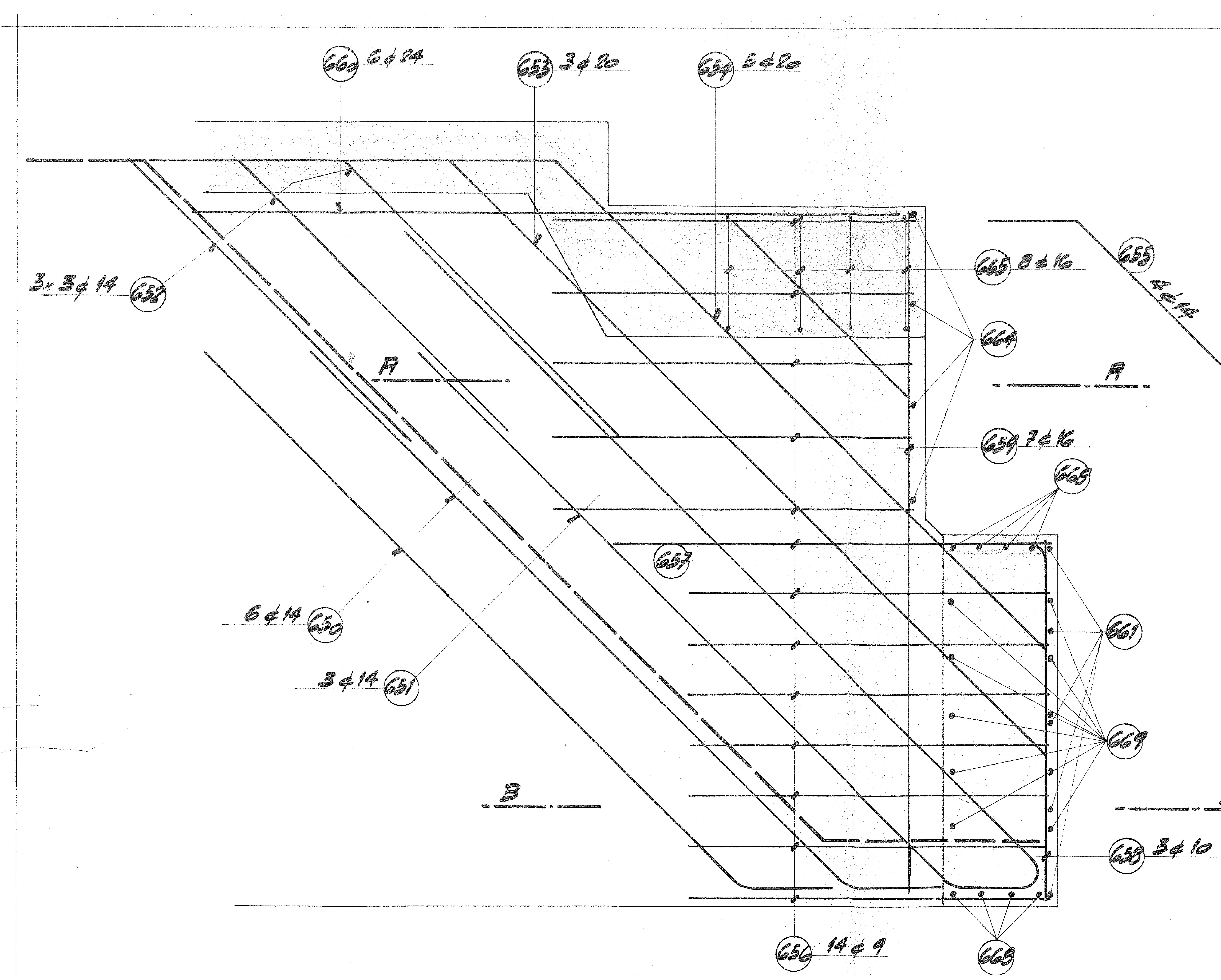Extrait des plans d’armature d’une articulation Gerber