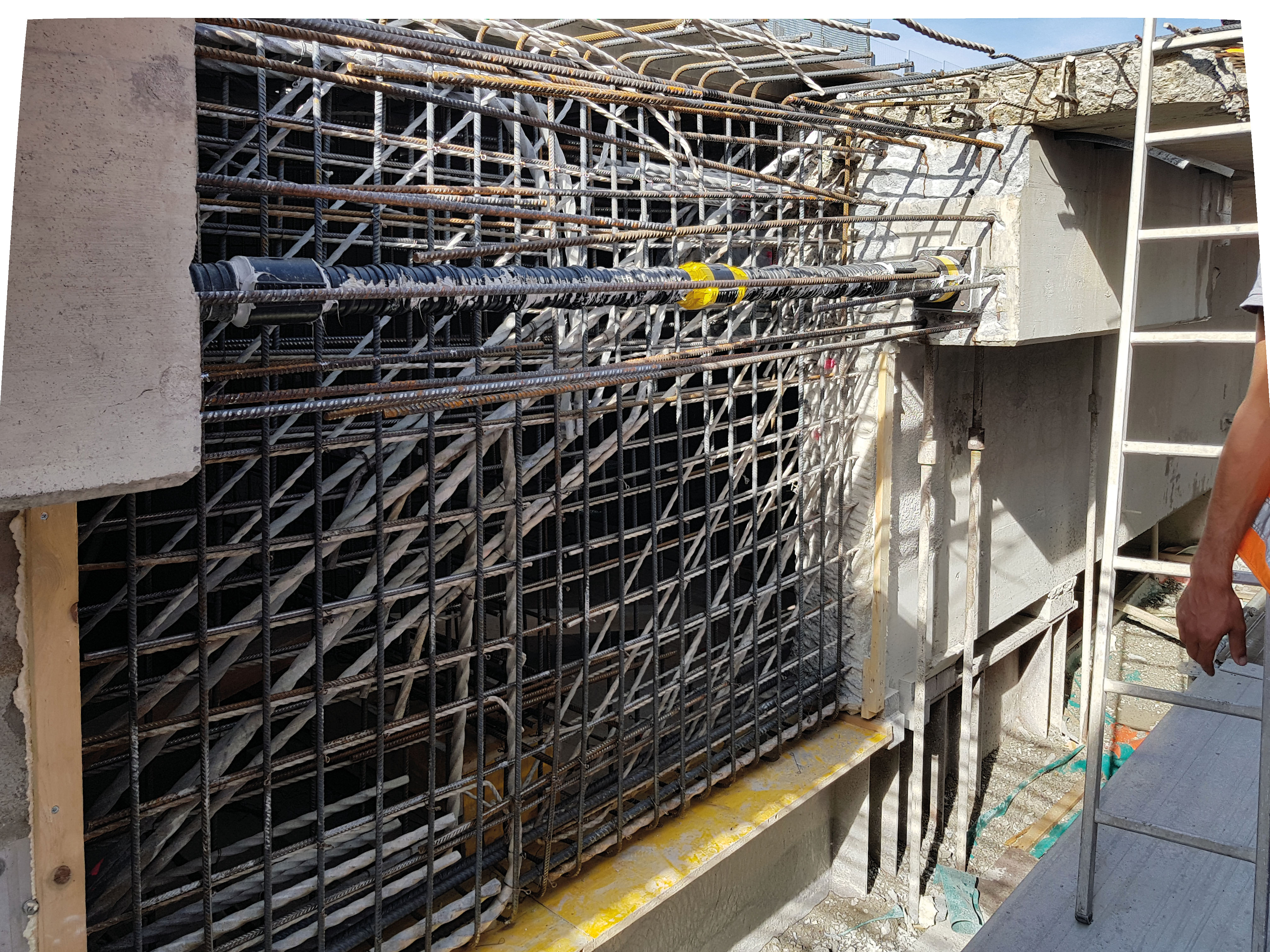 Vue de la zone de l’articulation Gerber armée