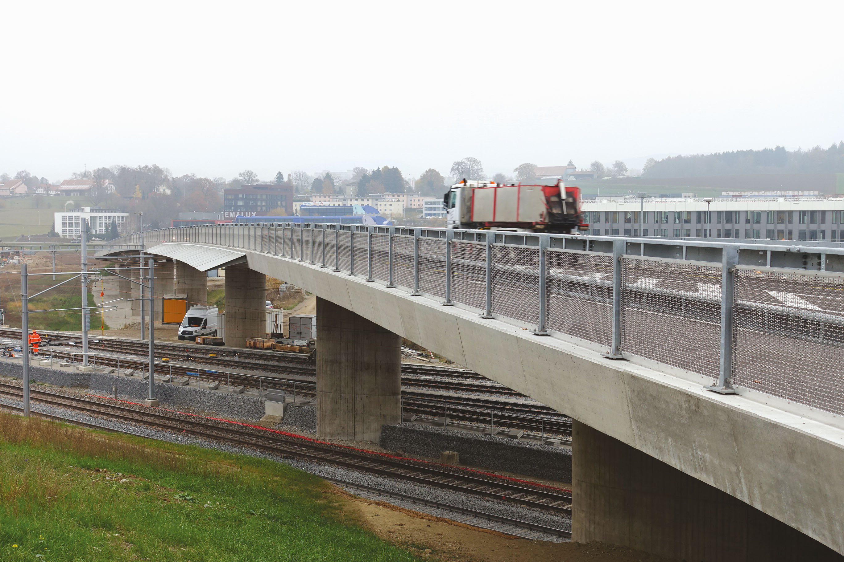 Vue du pont depuis la culée Nord