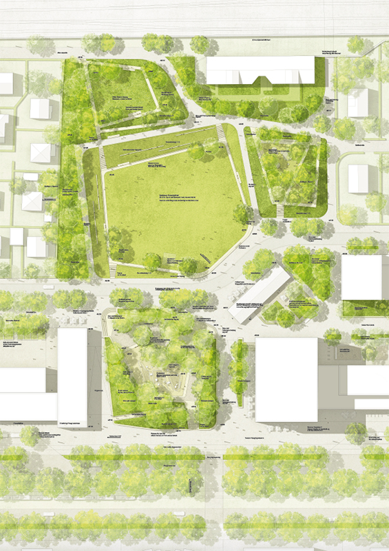 2. Rang, 2. Preis: «Herzstück», Situation.