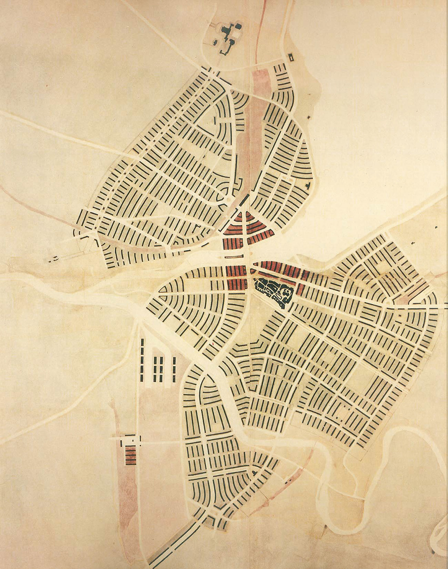 Piano Direttore per la Città di Ginevra, Maurice Braillard, Dipartimento dei lavori pubblici, Ginevra, 1936.